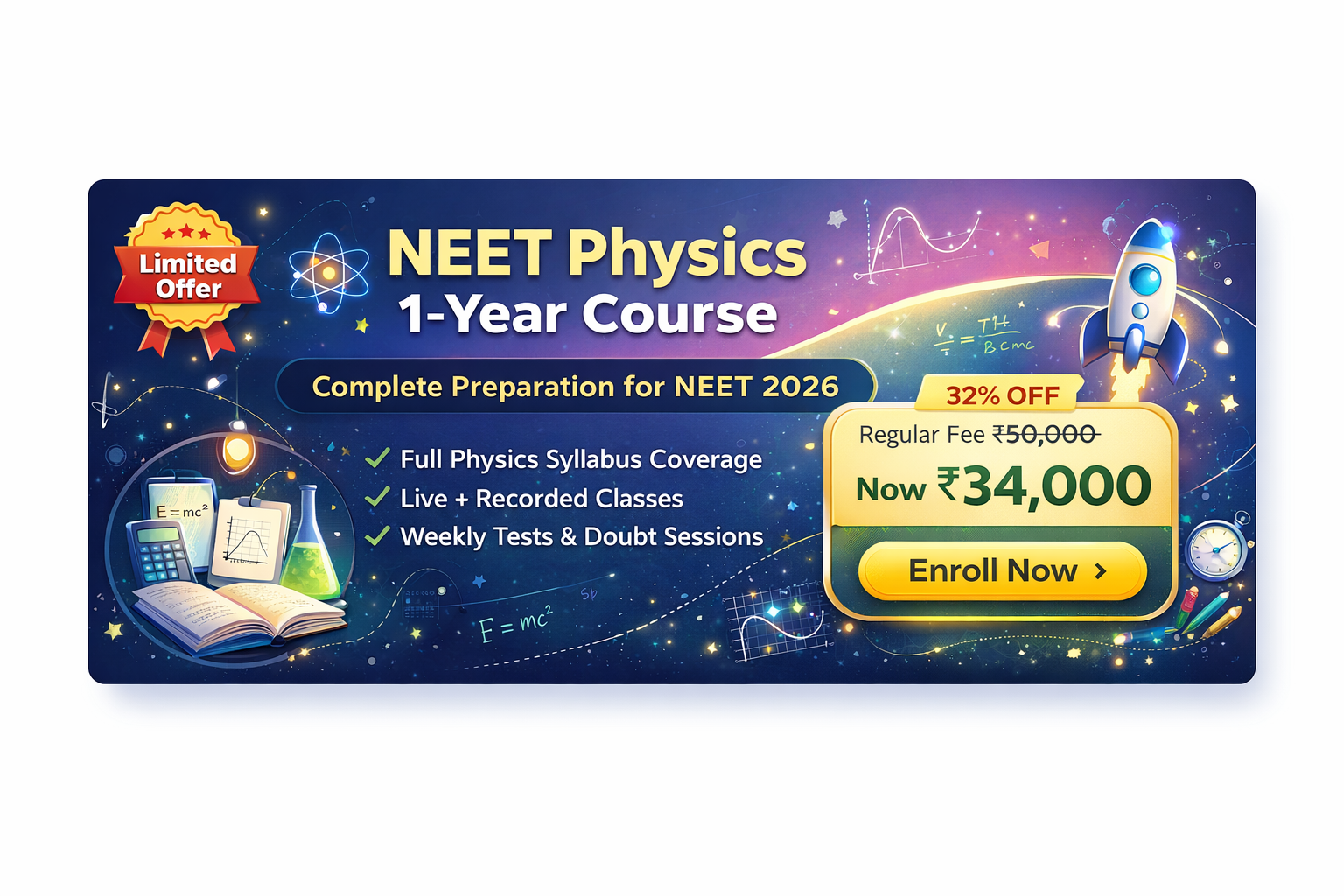 Neet Physics Dedicated course (1 year )